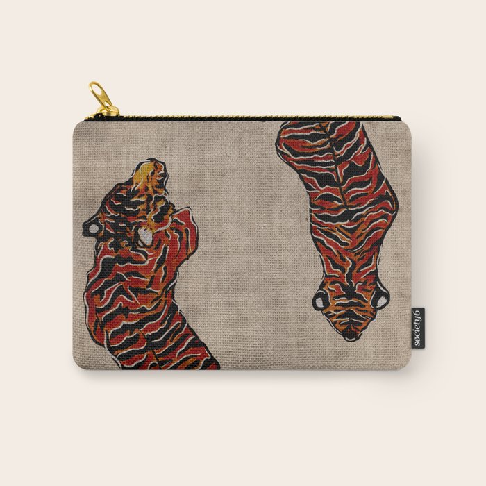 Two Tigers -- Ukiyo-e Style Carry All Pouch Gallery Image 1