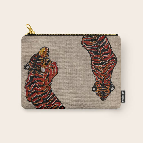 Two Tigers -- Ukiyo-E Style Carry All Pouch