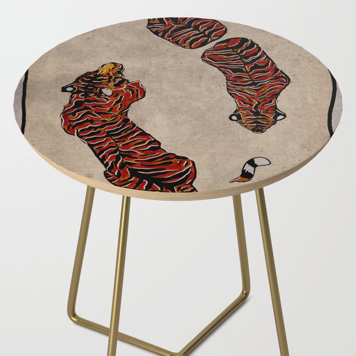 Two Tigers -- Ukiyo-e Style Side Table Gallery Image 2