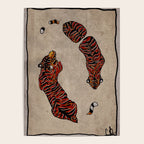 Two Tigers -- Ukiyo-e Style Poster Gallery Image 4