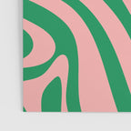 New Groove Retro Swirl Abstract in Pink and Green Poster Gallery Image 3