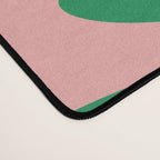 New Groove Retro Swirl Abstract in Pink and Green Desk Mat Gallery Image 4