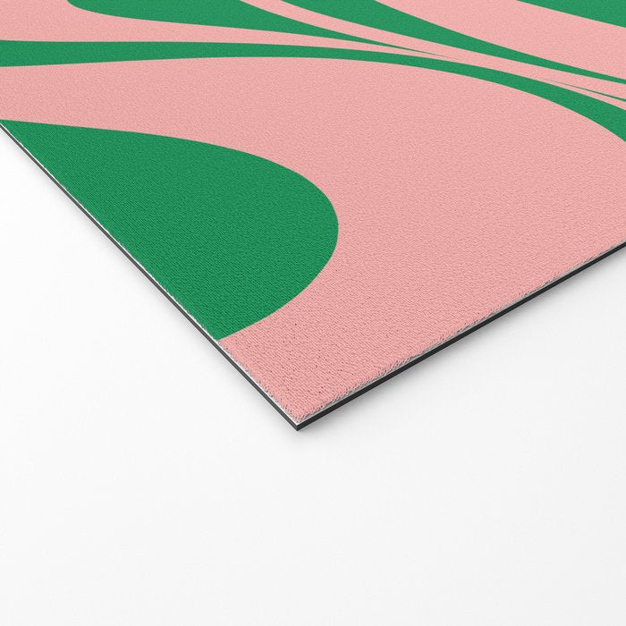 New Groove Retro Swirl Abstract in Pink and Green Welcome Mat Gallery Image 2