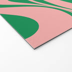 New Groove Retro Swirl Abstract in Pink and Green Welcome Mat Gallery Image 2