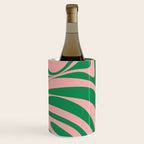 New Groove Retro Swirl Abstract in Pink and Green Wine Chiller Gallery Image 2