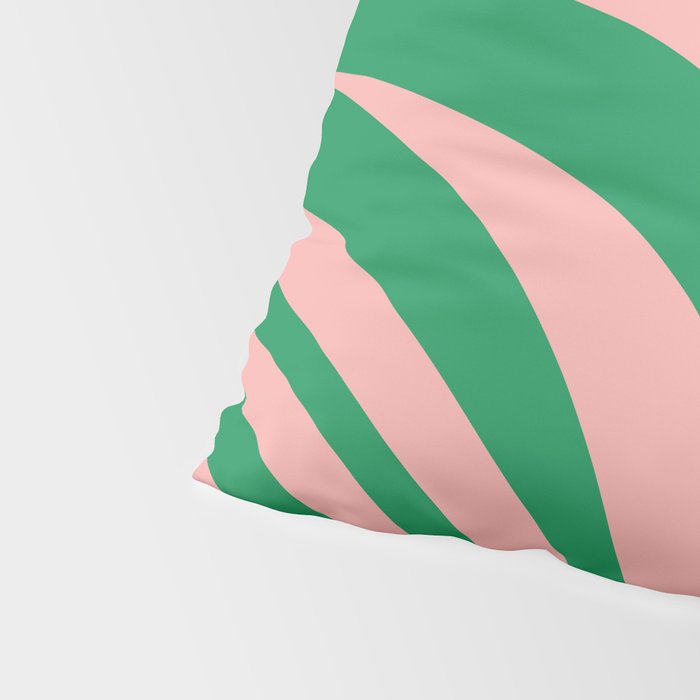 New Groove Retro Swirl Abstract in Pink and Green Pillow Sham Gallery Image 4