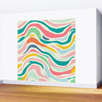 Colorful abstract line stripe art pattern Wall Mural Gallery Image 2