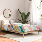 Colorful abstract line stripe art pattern Comforter Gallery Image 2