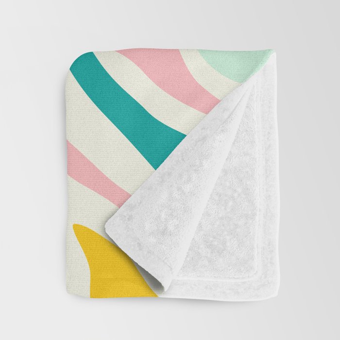 Colorful abstract line stripe art pattern Throw Blanket Gallery Image 3