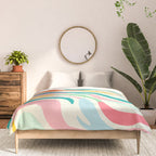 Colorful abstract line stripe art pattern Comforter Gallery Image 3