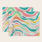 Colorful abstract line stripe art pattern Placemat Gallery Image 1