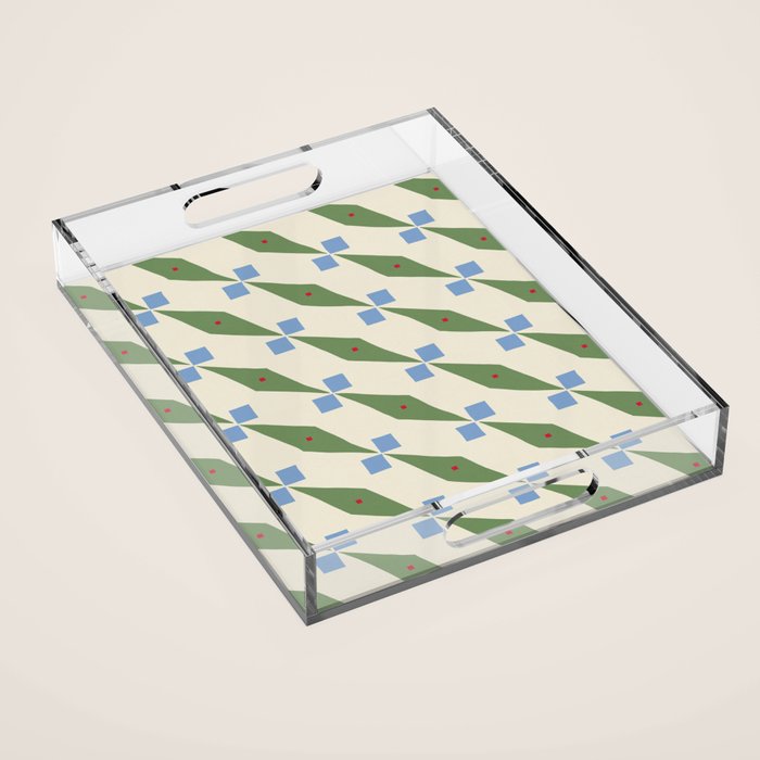 Simple Hand-cut Pattern #4 Acrylic Tray Gallery Image 1