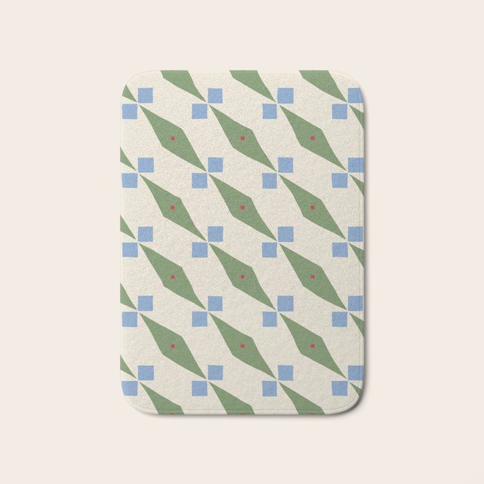 Simple Hand-cut Pattern #4 Bath Mat Gallery Image 1