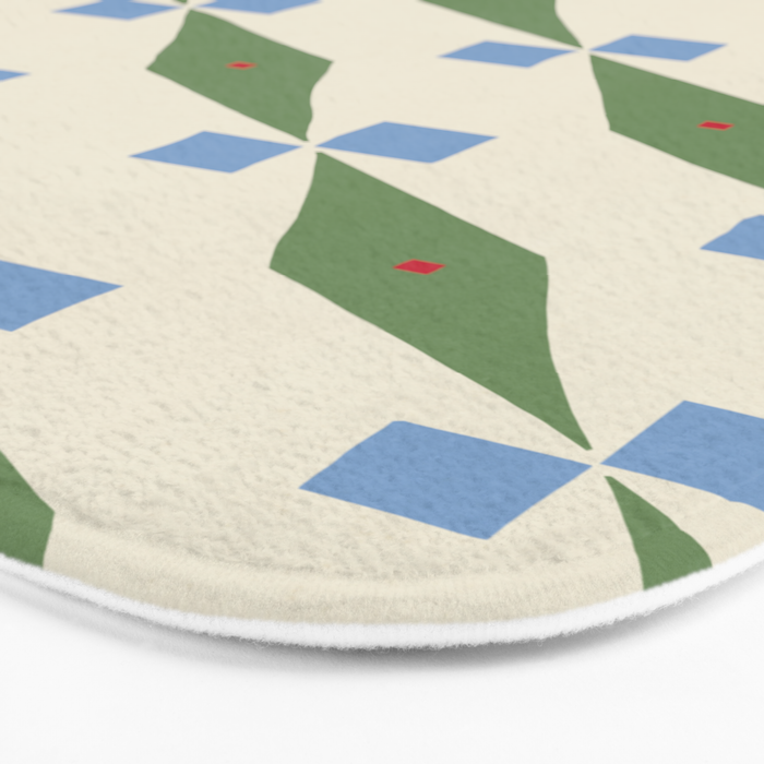 Simple Hand-cut Pattern #4 Bath Mat Gallery Image 3