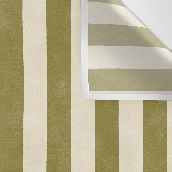 Cabana Stripe - moss green and cream Wall Tapestry Gallery Image 3