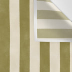 Cabana Stripe - moss green and cream Wall Tapestry Gallery Image 3