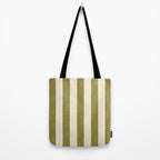 Cabana Stripe - moss green and cream Tote Bag Gallery Image 2