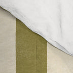 Cabana Stripe - moss green and cream Comforter Gallery Image 4