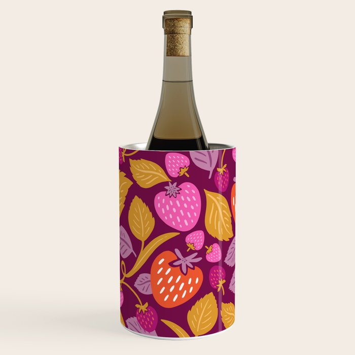 Strawberry Fields - Magenta Gold Wine Chiller Gallery Image 2