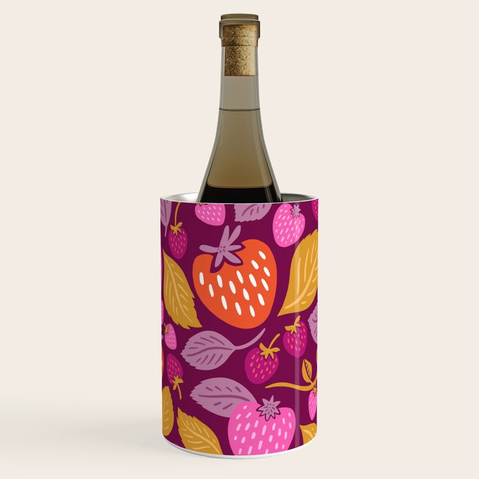 Strawberry Fields - Magenta Gold Wine Chiller Gallery Image 1