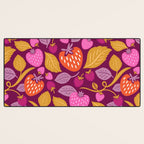 Strawberry Fields - Magenta Gold Desk Mat Gallery Image 3