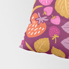 Strawberry Fields - Magenta Gold Pillow Sham Gallery Image 4