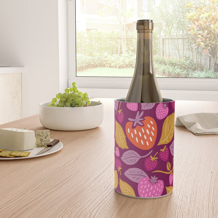 Strawberry Fields - Magenta Gold Wine Chiller Gallery Image 4