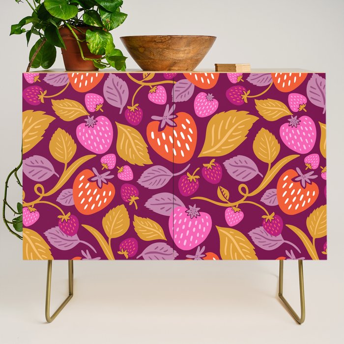 Strawberry Fields - Magenta Gold Credenza Gallery Image 1