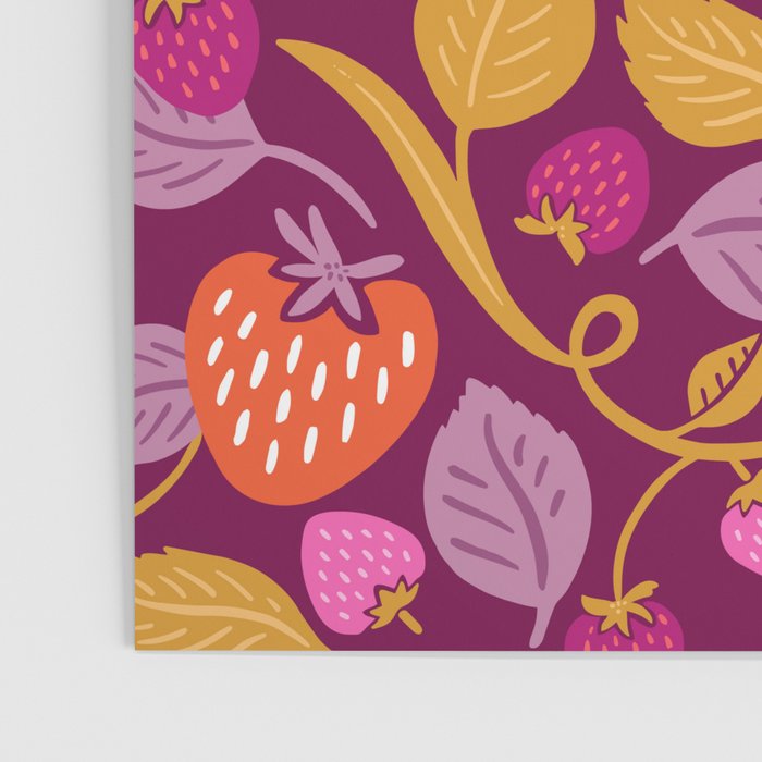 Strawberry Fields - Magenta Gold Poster Gallery Image 3