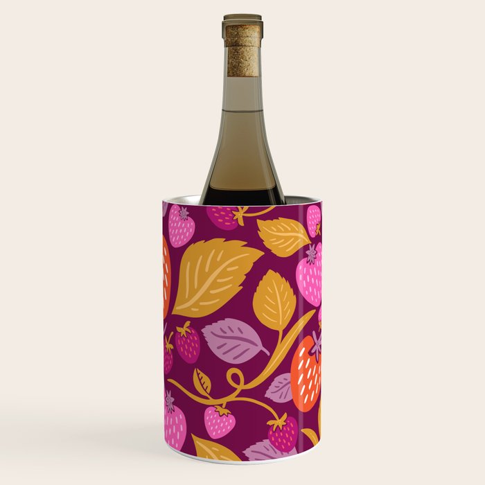 Strawberry Fields - Magenta Gold Wine Chiller Gallery Image 3