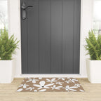 Quirky Florals in Mocha, Black and White Welcome Mat Gallery Image 3