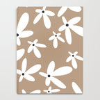 Quirky Florals in Mocha, Black and White Notebook Gallery Image 4