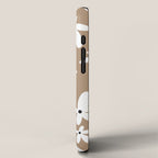 Quirky Florals in Mocha, Black and White iPhone Case Gallery Image 2
