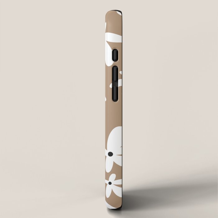 Quirky Florals in Mocha, Black and White iPhone Case Gallery Image 2