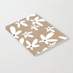 Quirky Florals in Mocha, Black and White Notebook Gallery Image 2