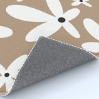 Quirky Florals in Mocha, Black and White Rug Gallery Image 4