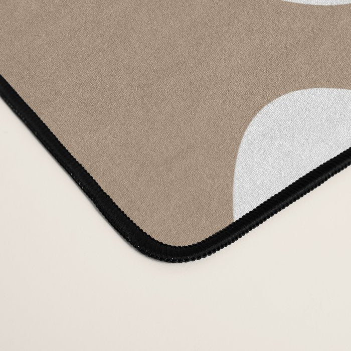 Quirky Florals in Mocha, Black and White Desk Mat Gallery Image 4