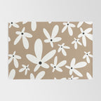 Quirky Florals in Mocha, Black and White Rug Gallery Image 2