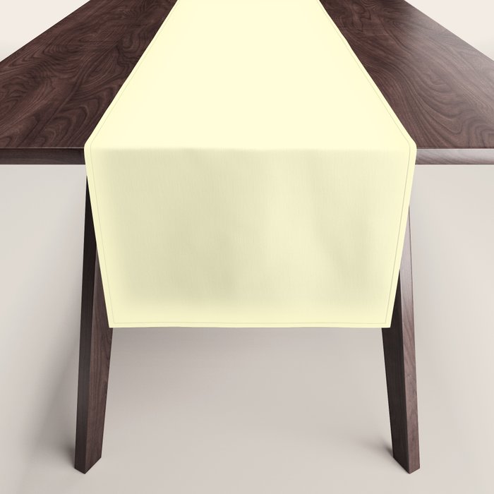 Pastel Lemon Yellow Pale Soft Meringue Yellow Table Runner Gallery Image 1