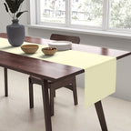 Pastel Lemon Yellow Pale Soft Meringue Yellow Table Runner Gallery Image 2