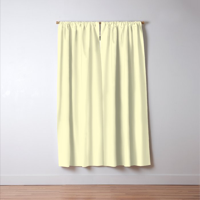 Pastel Lemon Yellow Pale Soft Meringue Yellow Window Curtain Gallery Image 3