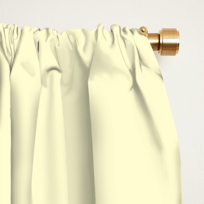 Pastel Lemon Yellow Pale Soft Meringue Yellow Window Curtain Gallery Image 2