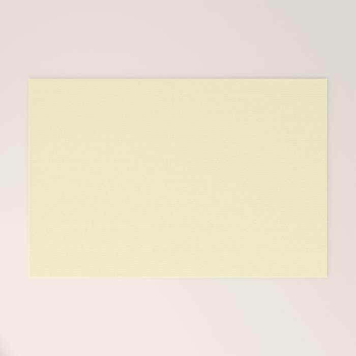 Pastel Lemon Yellow Pale Soft Meringue Yellow Welcome Mat Gallery Image 1