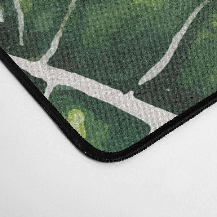 Jungle Leaves, Banana, Monstera II Pink  Desk Mat Gallery Image 4