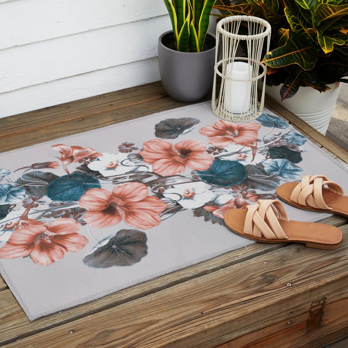 Flowers 9 Outdoor Rug Gallery Image 2