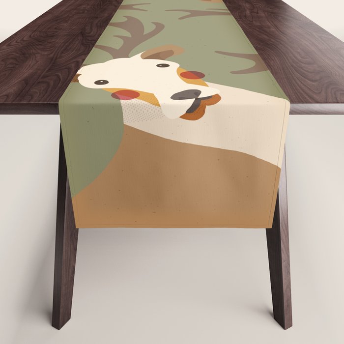 Red Deer Animal Portrait Table Runner Gallery Image 1