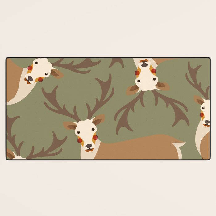 Red Deer Animal Portrait Desk Mat Gallery Image 3