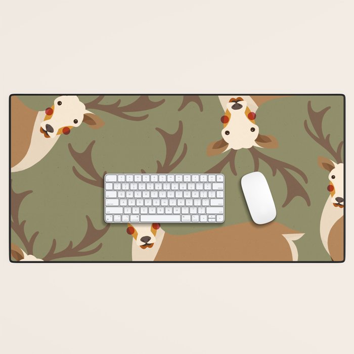 Red Deer Animal Portrait Desk Mat Gallery Image 1