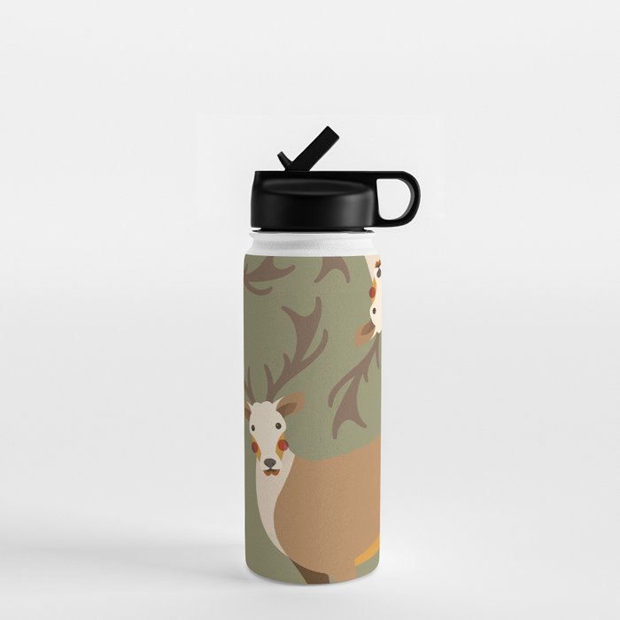 Red Deer Animal Portrait Water Bottle Gallery Image 1