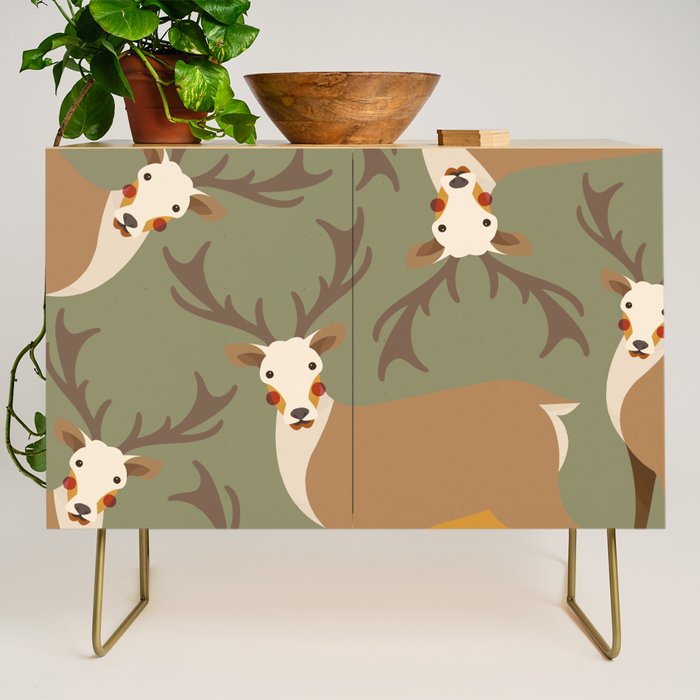 Red Deer Animal Portrait Credenza Gallery Image 1